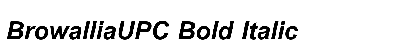 BrowalliaUPC Bold Italic